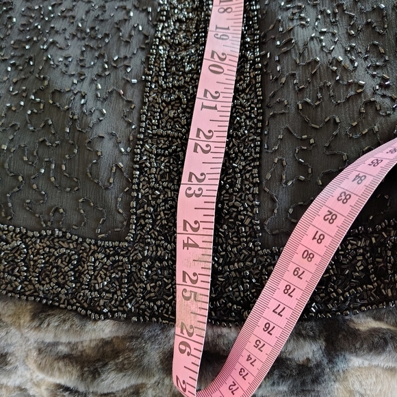 Laurence Kazar Black Beaded Cocktail Jacket VIntage Silk M - Picture 9 of 14